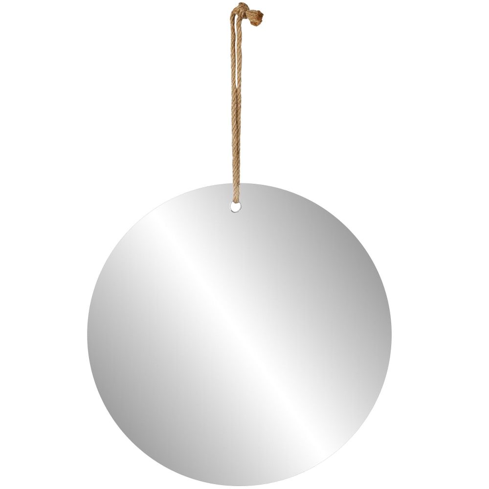 Miroir rond suspendu avec corde 30cm