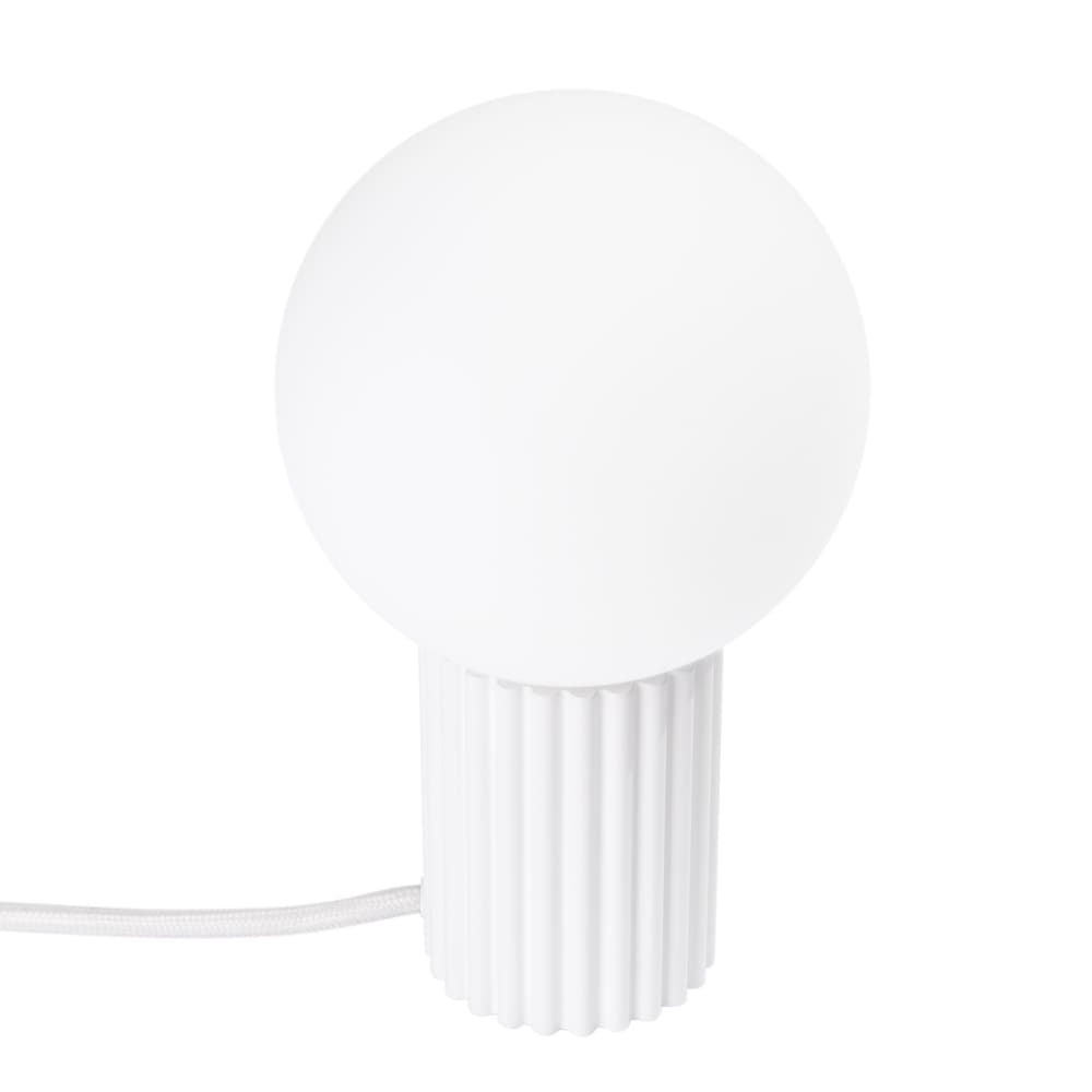 Lampe de bureau aluminium blanc H 19 cm