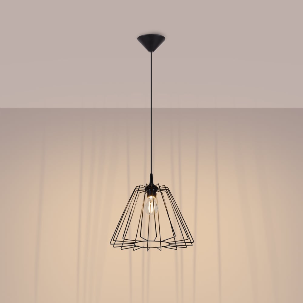 Lampe à suspension acier noir h 91 cm — vue 4