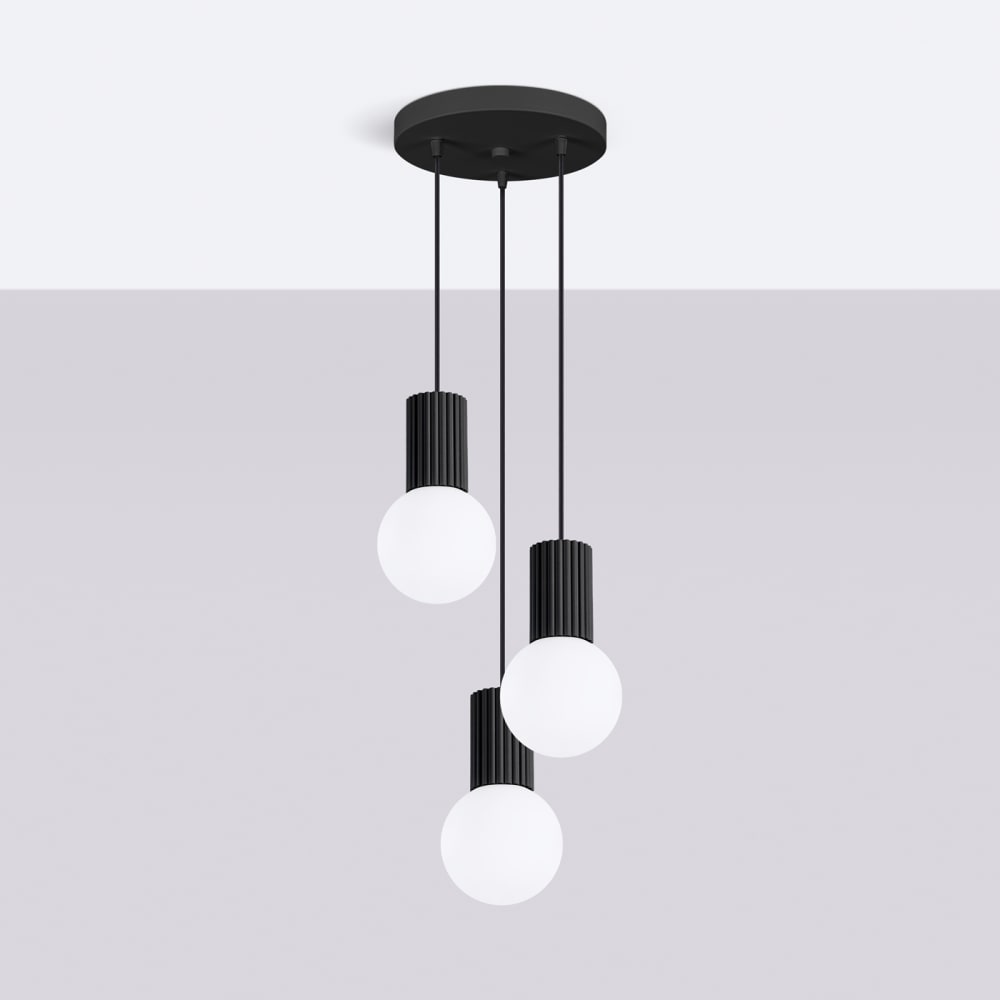 Pendelleuchte aus Aluminium/Glas in Schwarz - Maisons Du Monde