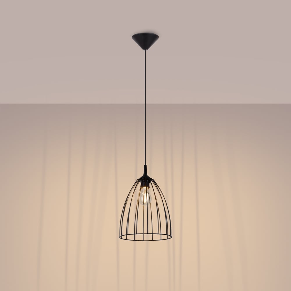 Lampe à suspension acier noir h 92 cm — vue 4