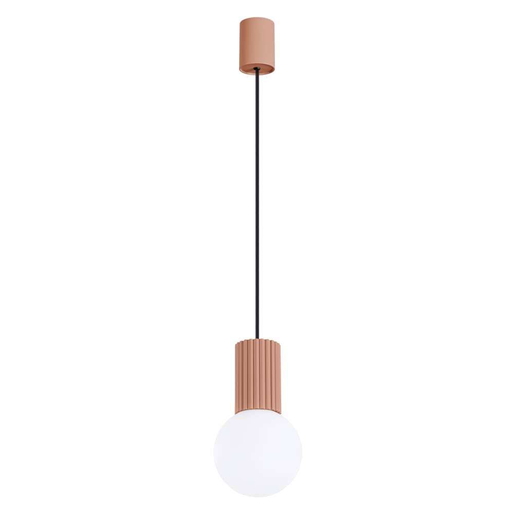 Sollux Lighting Pendelleuchte aus Aluminium/Glas in Mokka style classic chic Braun Aluminium