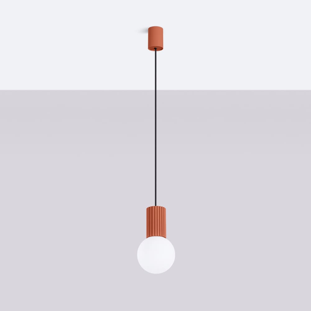 Suspension Aluminium Ocre Rouge G9 1 Halo — vue 3