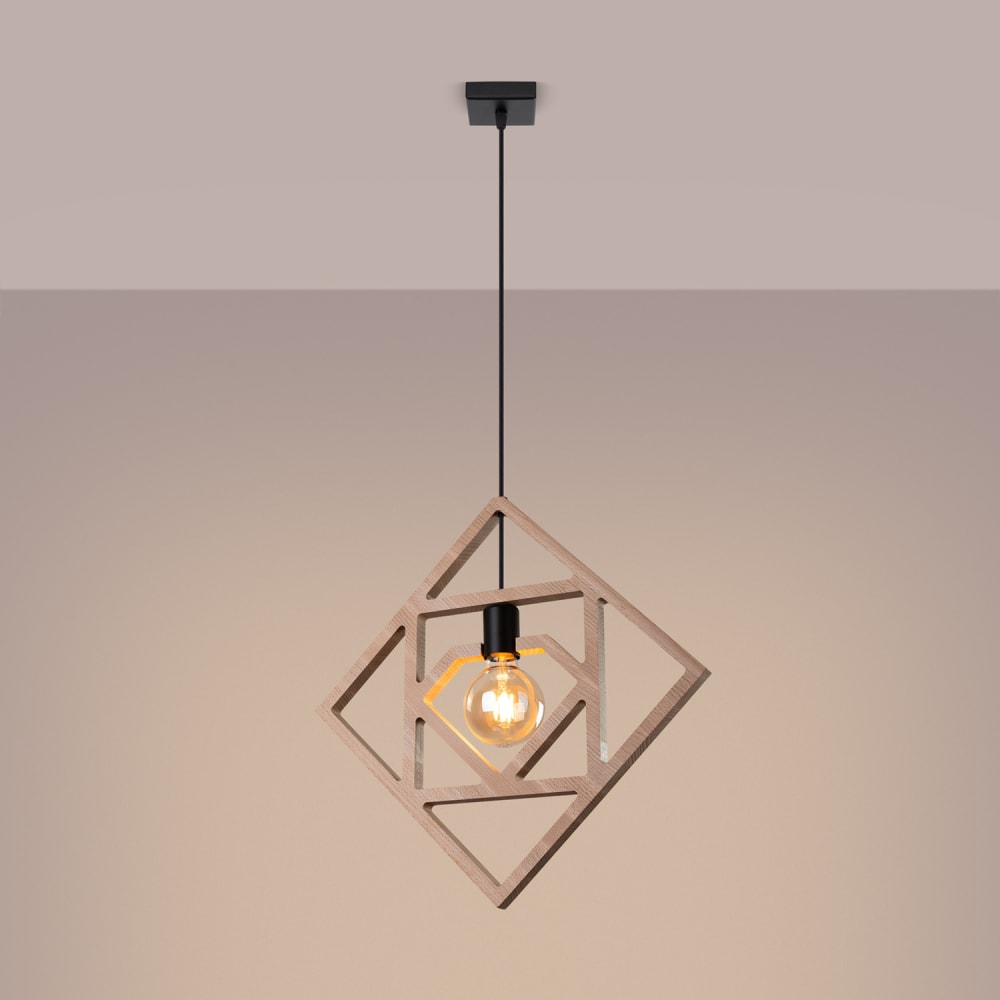 Lampe à suspension boisnoir h 145 cm — vue 4