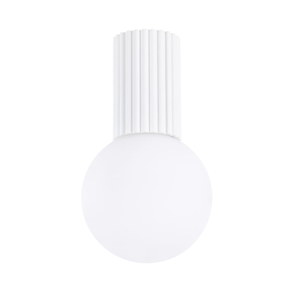 Sollux Lighting Deckenleuchte aus Aluminium/Glas in Weiß style classic chic Weiß Aluminium