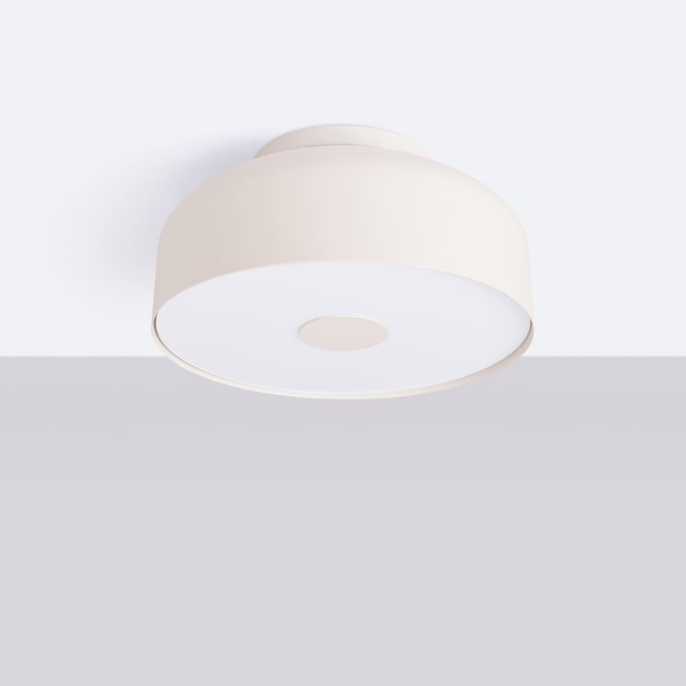 Plafonnier acier beige h 15 cm — vue 3