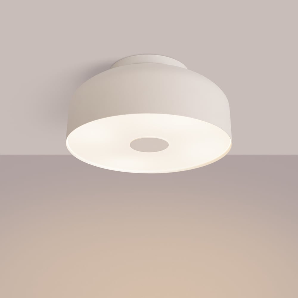 Plafonnier acier beige h 15 cm — vue 4