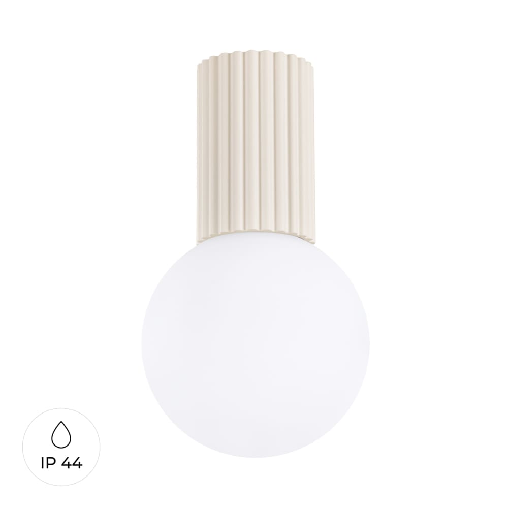 Plafonnier aluminium beige H 21 cm