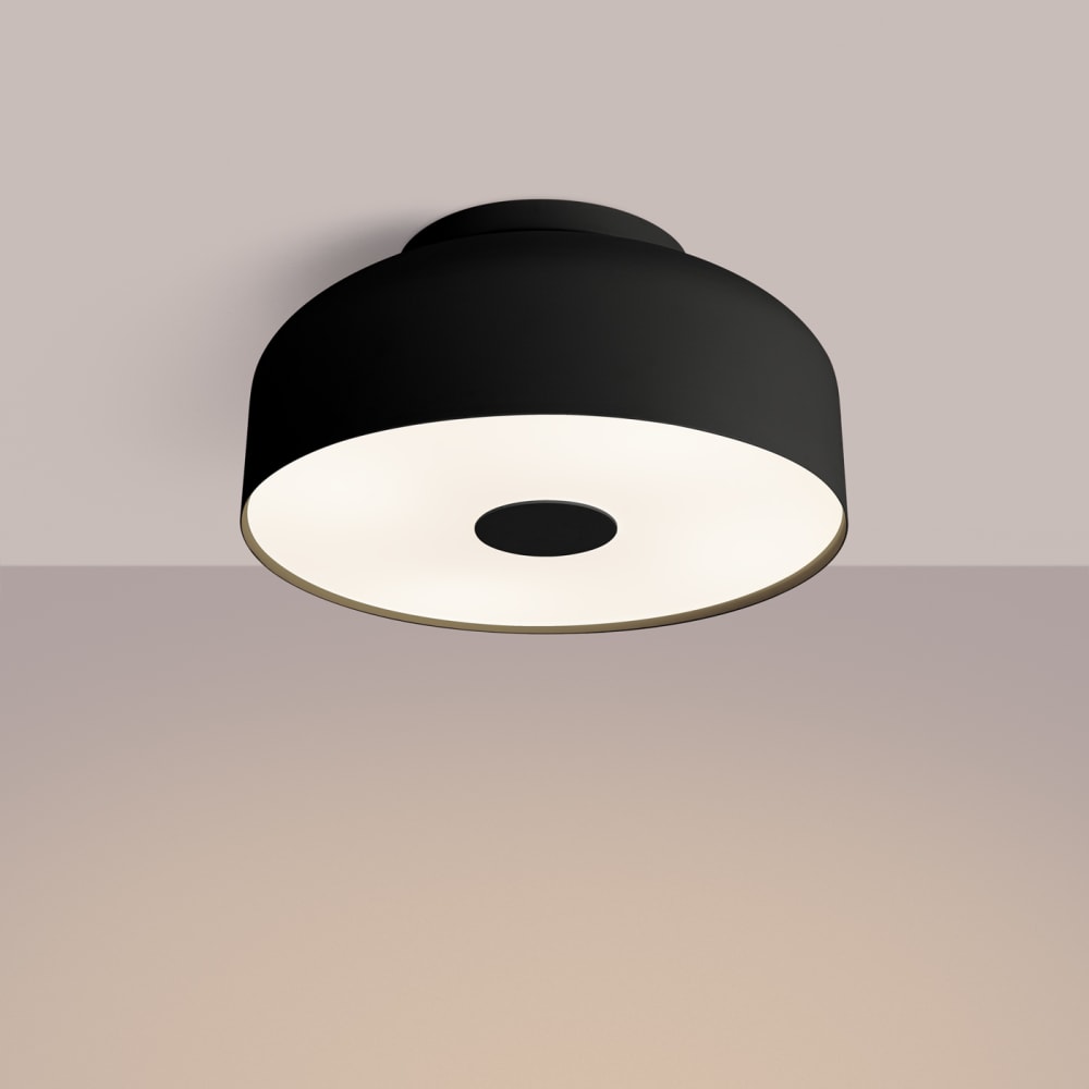 Plafonnier acier noir h 15 cm — vue 4