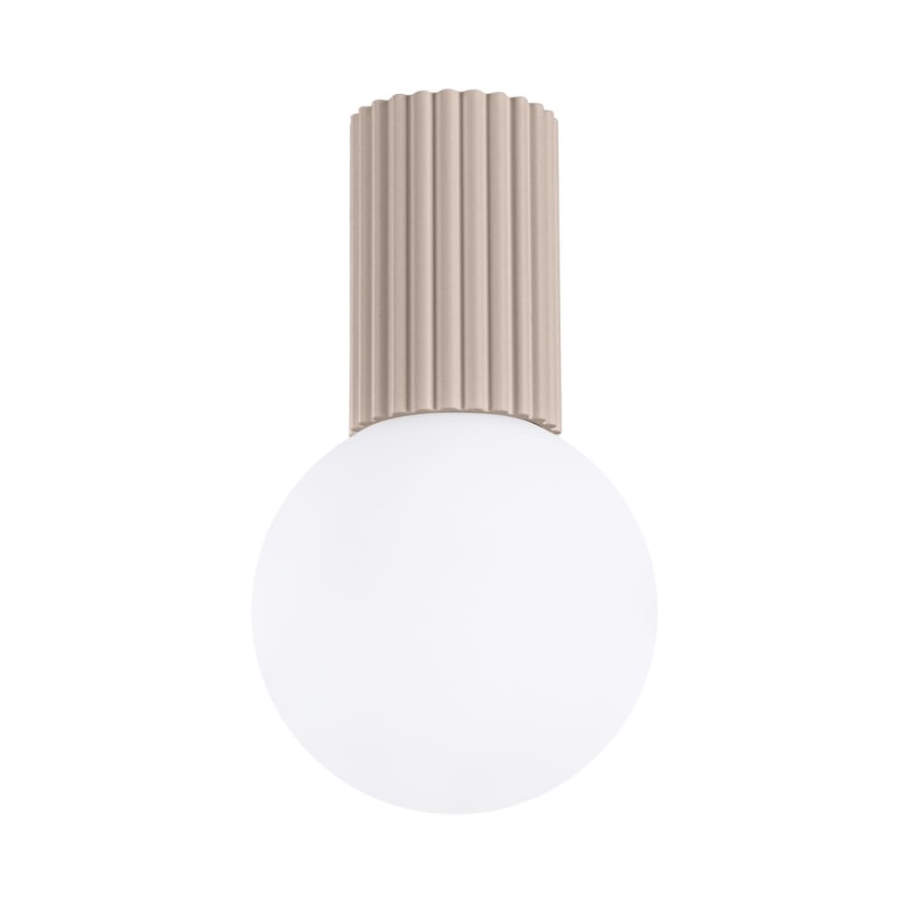 Sollux Lighting Deckenleuchte aus Aluminium/Glas in Taupe style classic chic Braun Aluminium