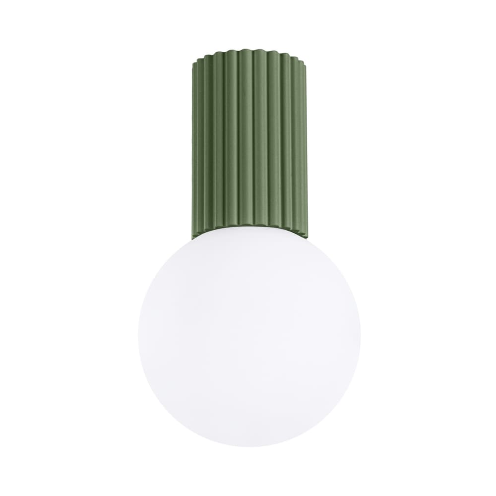 lampara de techo verde oliva aluminiovidrio