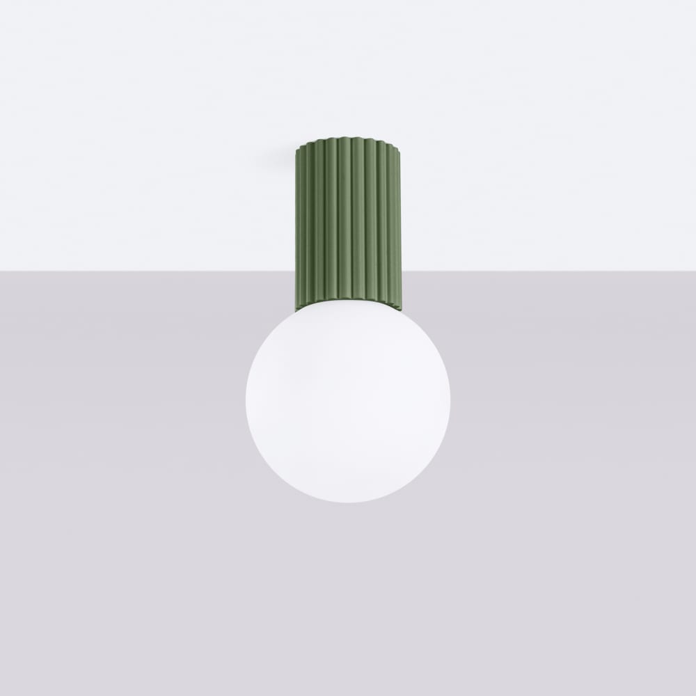 Plafonnier Aluminium Vert Olive G9 1 Halo — vue 3