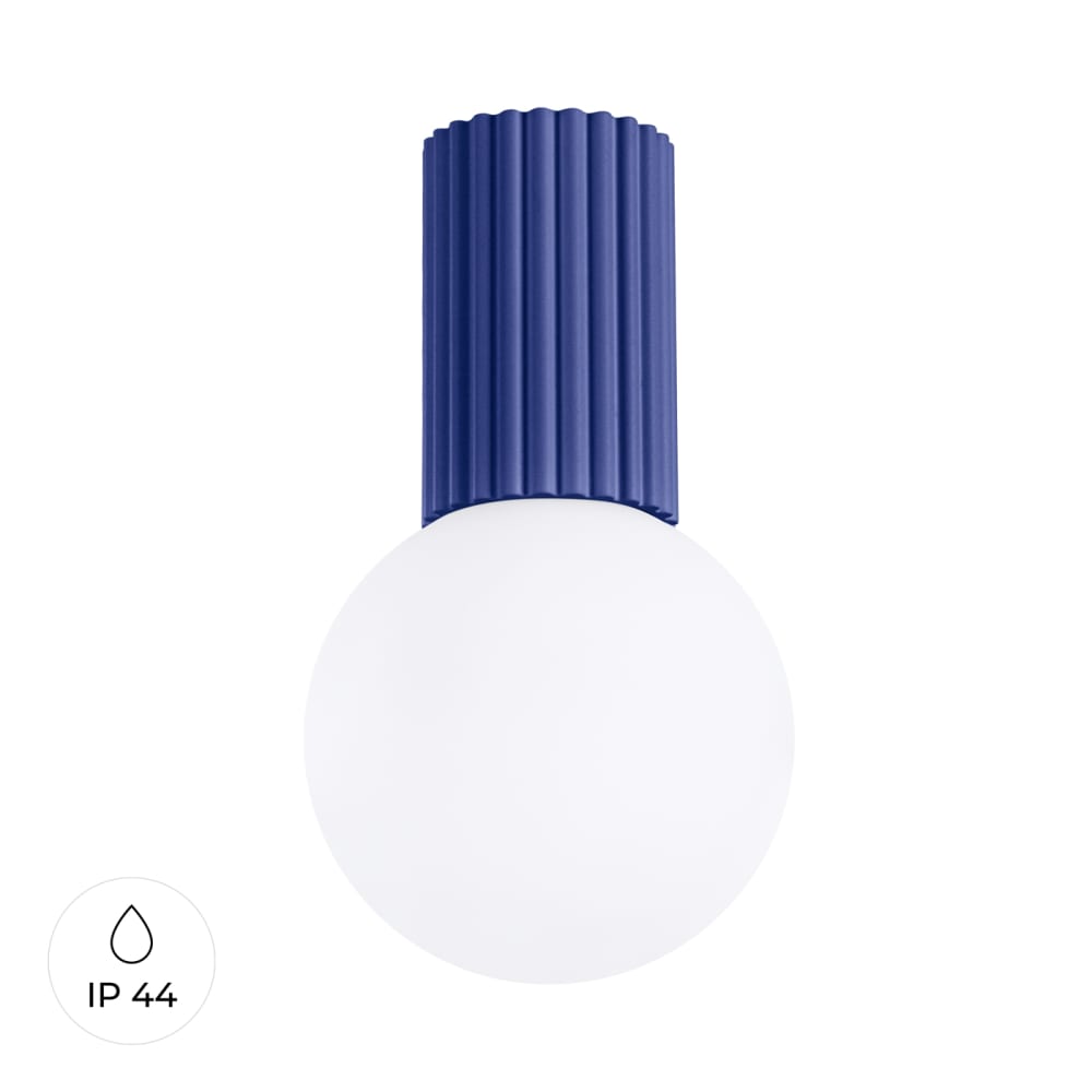 Plafonnier aluminium outremer H 21 cm