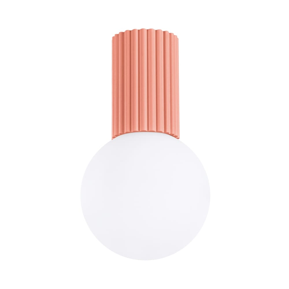 Sollux Lighting Deckenleuchte aus Aluminium/Glas in Pfirsich style classic chic Rosa Aluminium