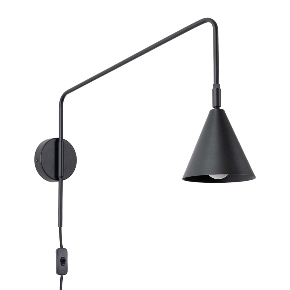 Sollux Lighting Wandleuchte aus Stahl in Schwarz style modern Schwarz Edelstahl