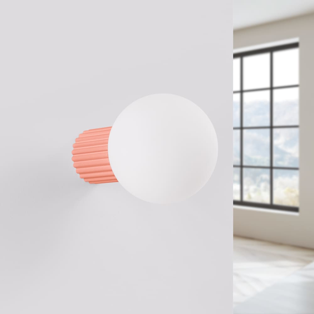 Wandleuchte aus Aluminium/Glas in Pfirsich - Maisons Du Monde