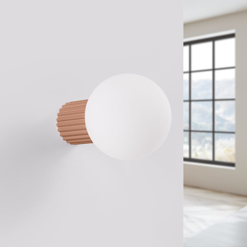 Wandleuchte aus Aluminium/Glas in Mokka - Maisons Du Monde