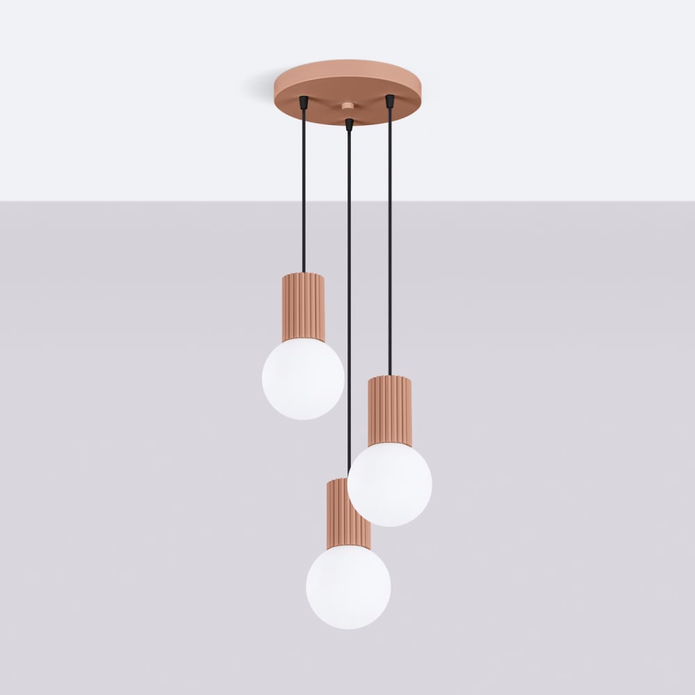 Pendelleuchte aus Aluminium/Glas in Mokka - Maisons Du Monde