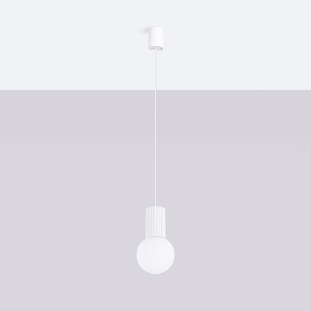Suspension Aluminium Blanc G9 1 Halo — vue 3