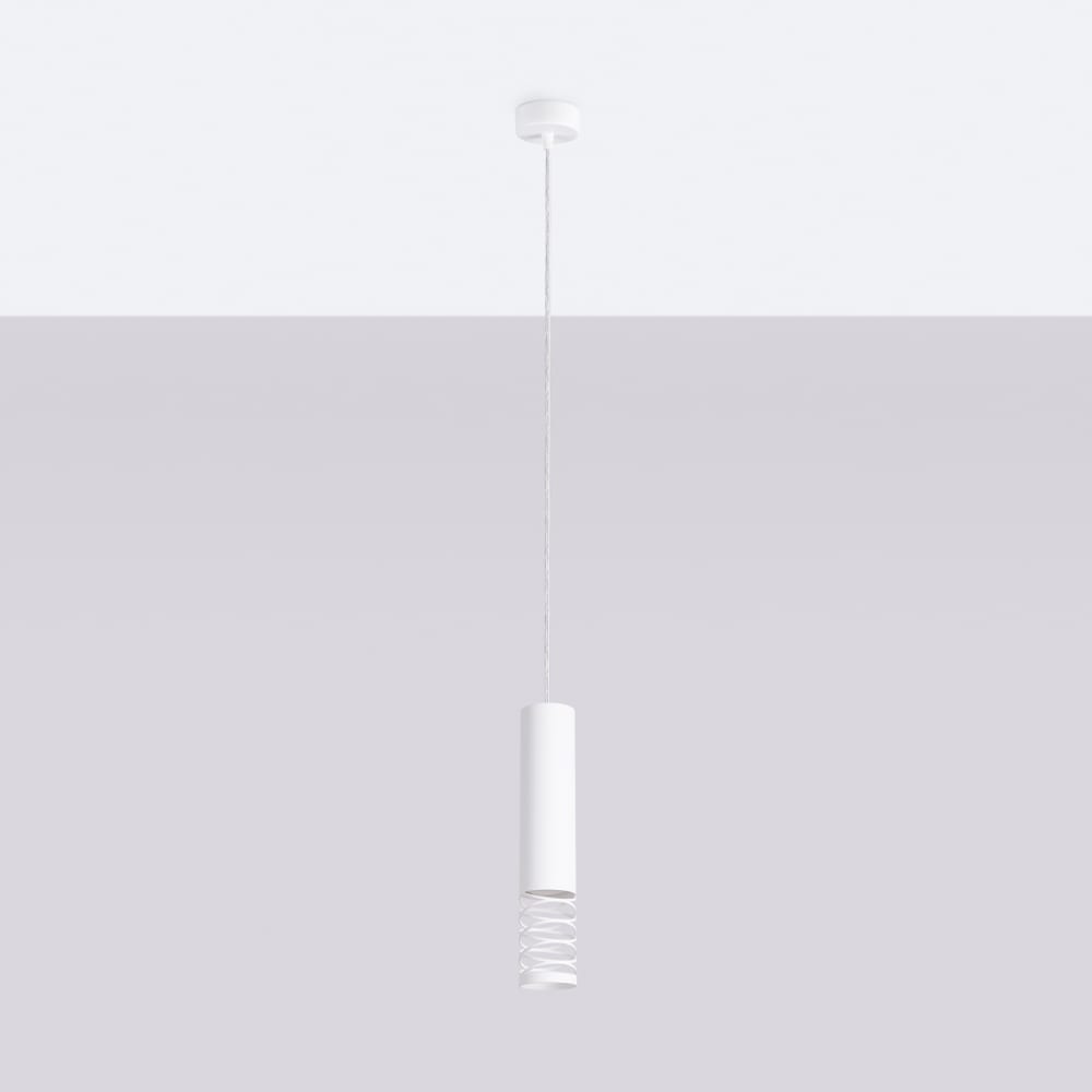 Lampe à suspension acier blanc h 125 cm — vue 3