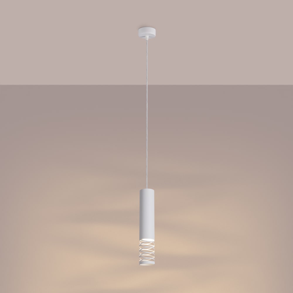 Lampe à suspension acier blanc h 125 cm — vue 4