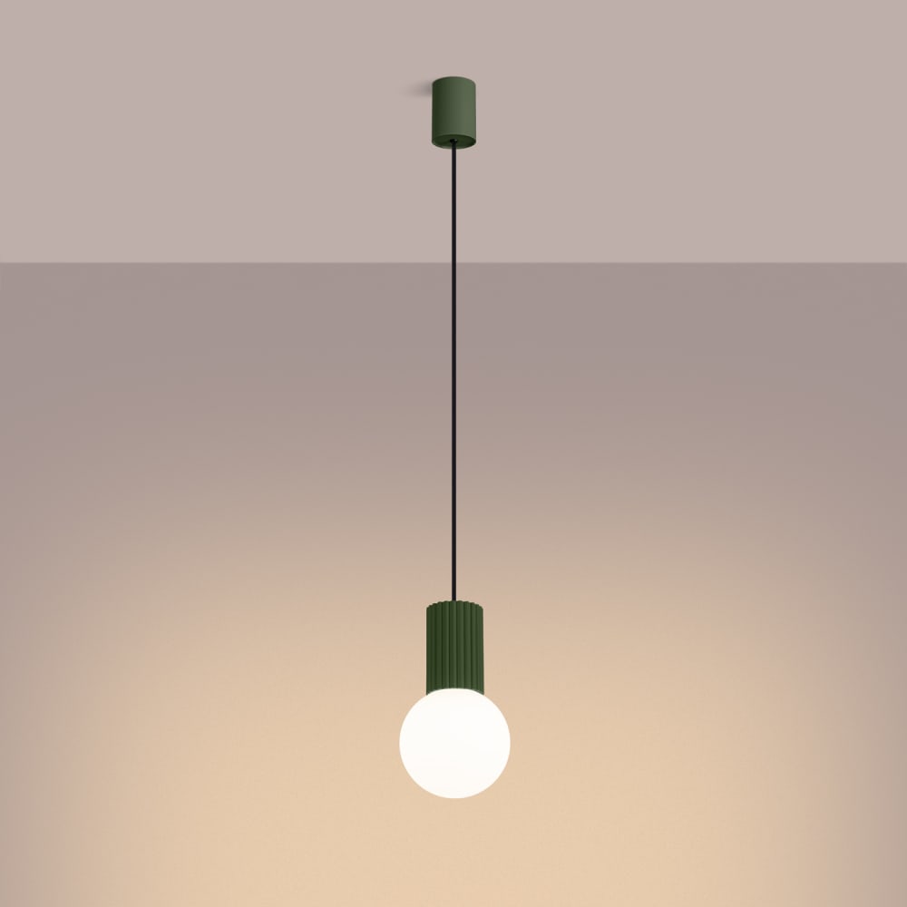 Suspension Aluminium Vert Olive G9 1 Halo — vue 4