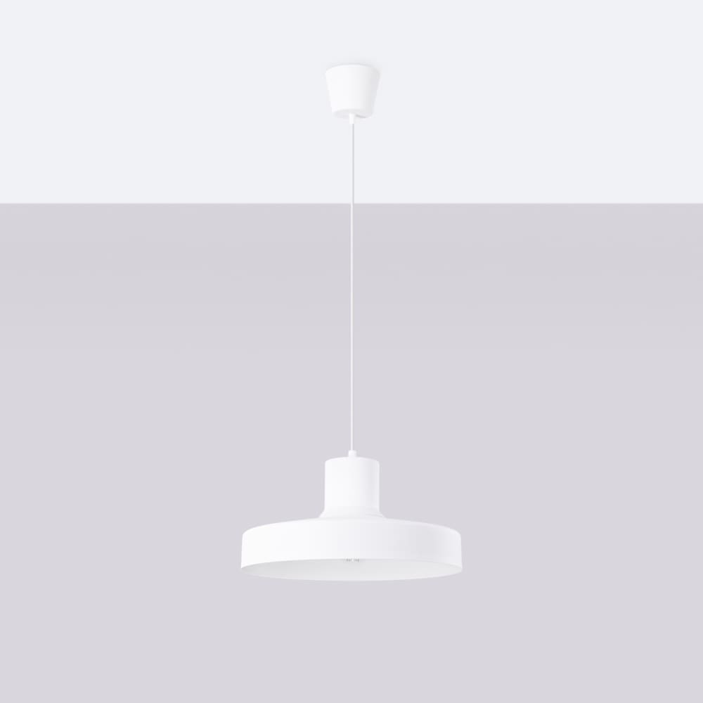 Lampe à suspension acier blanc h 120 cm — vue 3