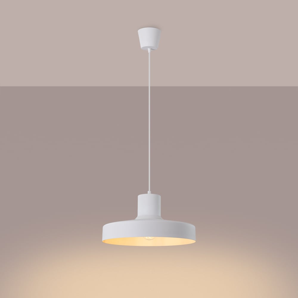 Lampe à suspension acier blanc h 120 cm — vue 4