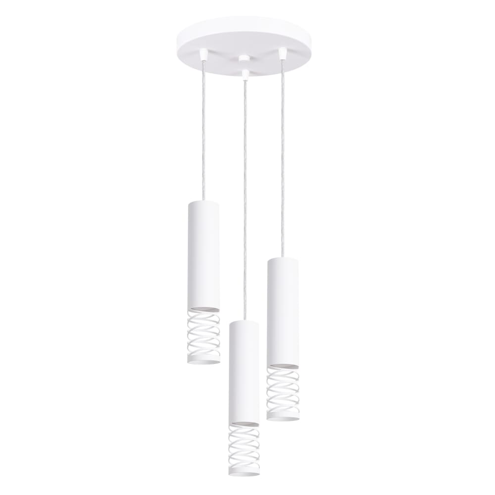 Lampe à suspension acier blanc H 125 cm