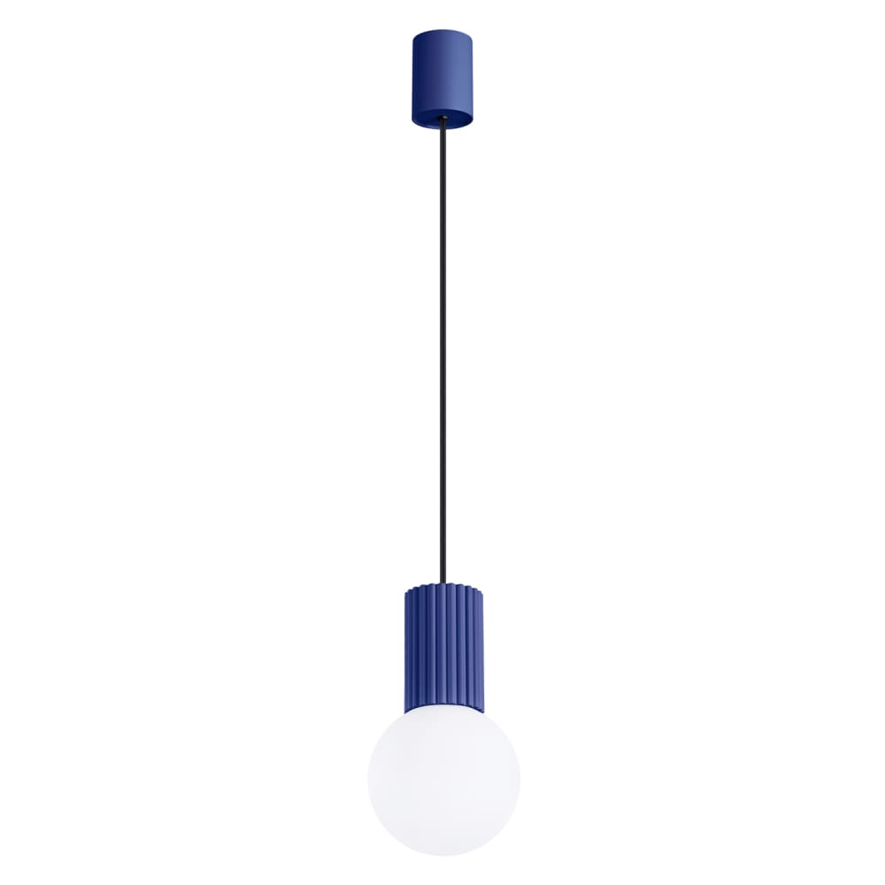 Lampe à suspension aluminium outremer H 120 cm