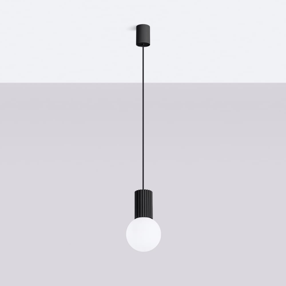 Suspension Aluminium Noir G9 1 Halo — vue 3