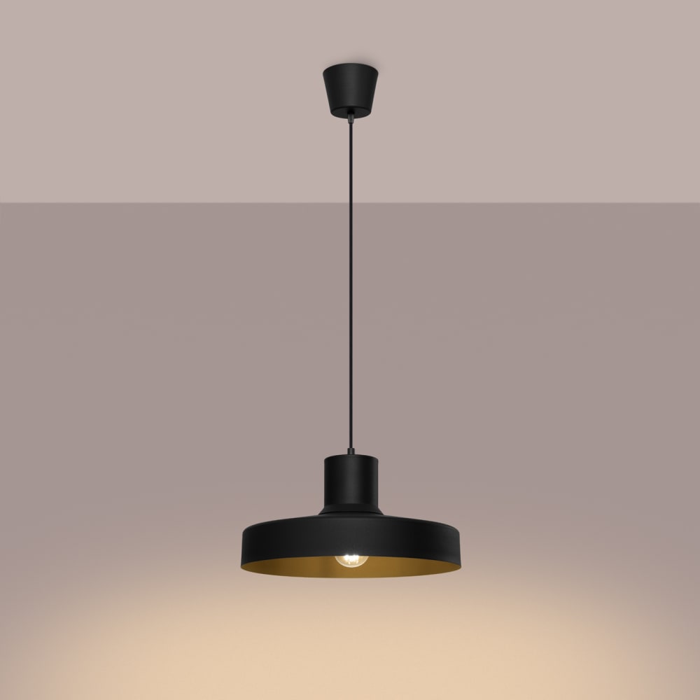 Lampe à suspension acier noir h 120 cm — vue 4