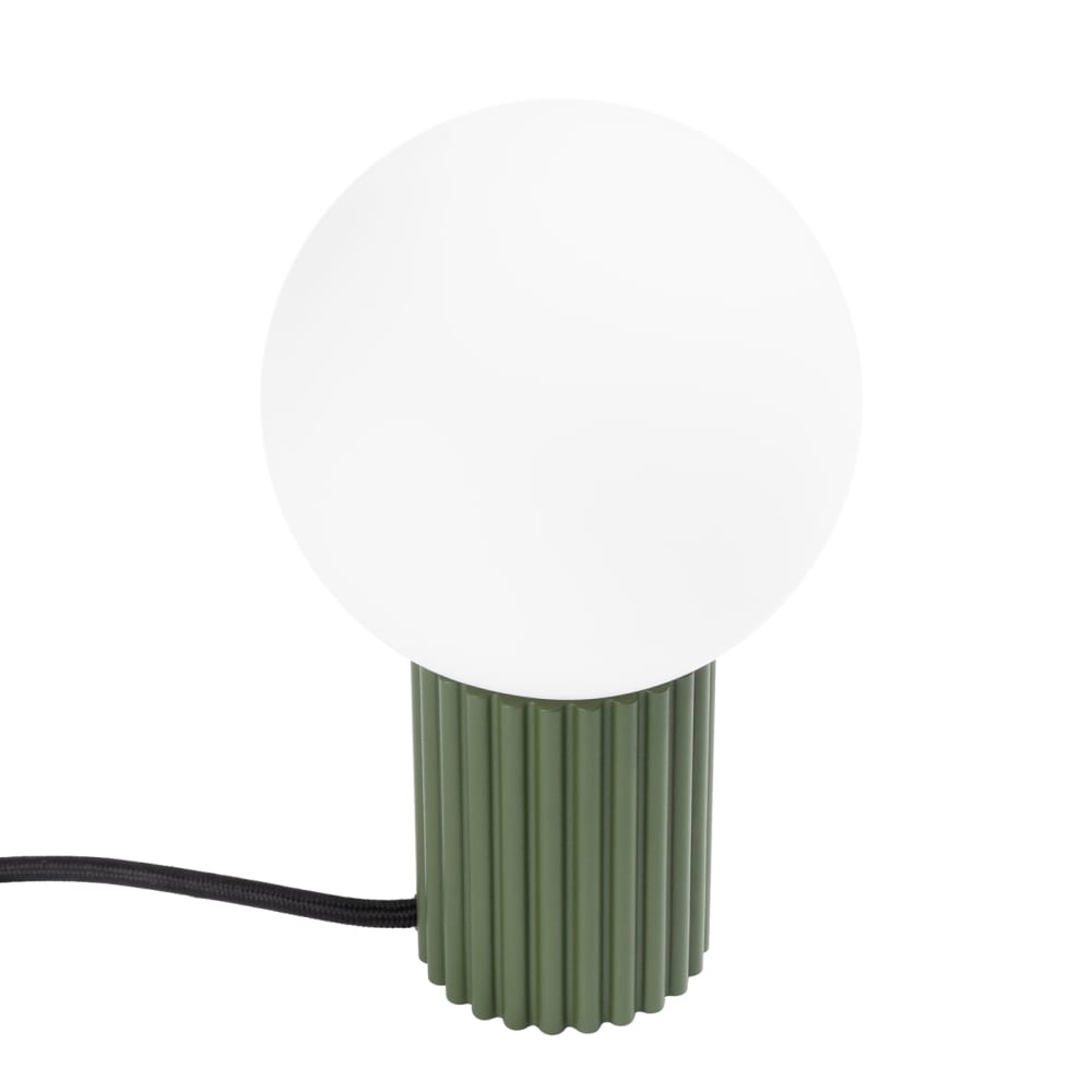 Lampe de bureau aluminium vert olive H 19 cm