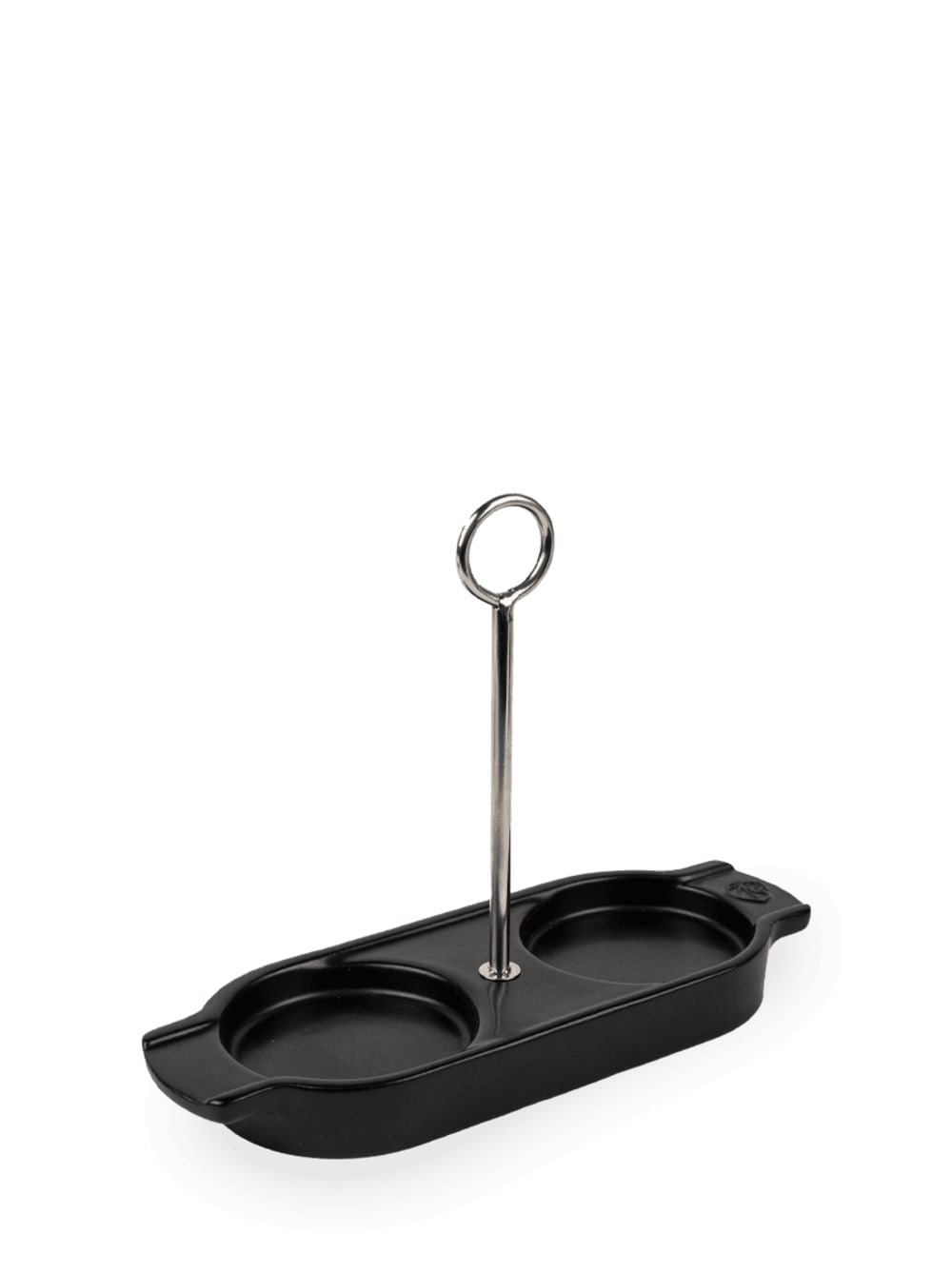 Linéa plateau pour deux moulins, céramique, satin black