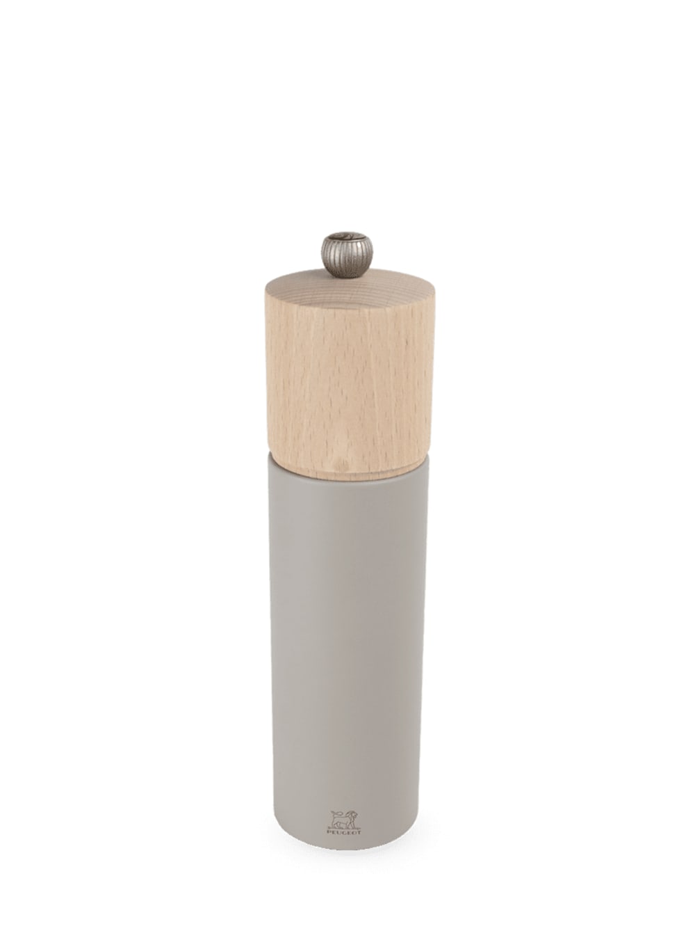 Boreal moulin à sel manuel en bois, gris galet, 21cm - 8''