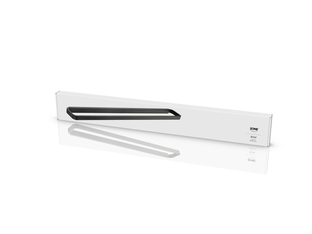 Porte-serviettes en aluminium noir