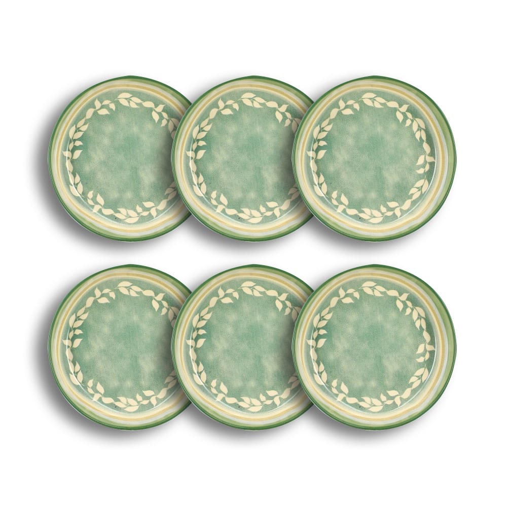 Lot de 6 coupelles en faïence verte 15,5cm