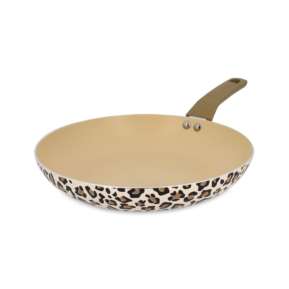 Poêle en aluminium 28cm motif léopard - tous feux Poêle en aluminium 28cm motif léopard - tous feux