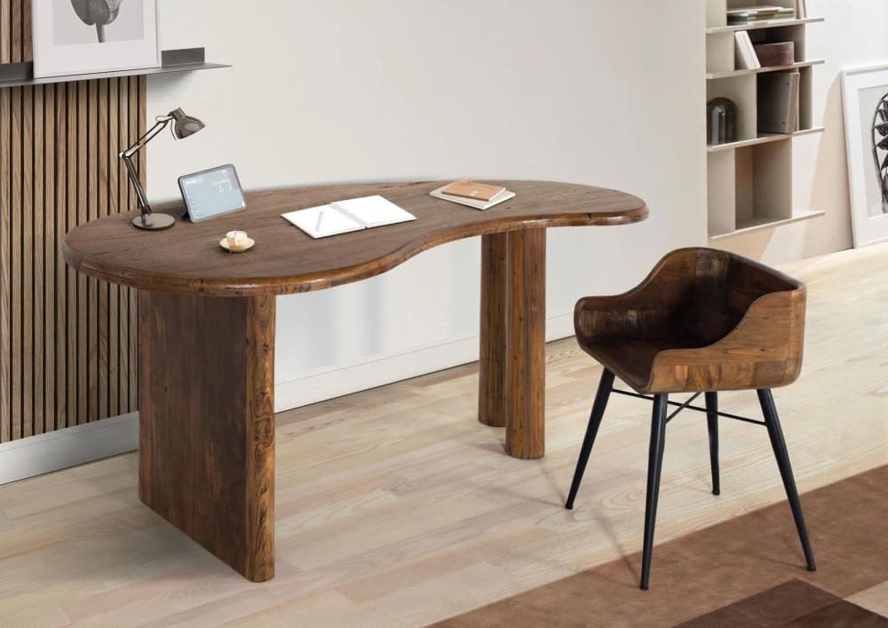 Stuhl aus Teakholz und Eisenbeinen - Maisons Du Monde