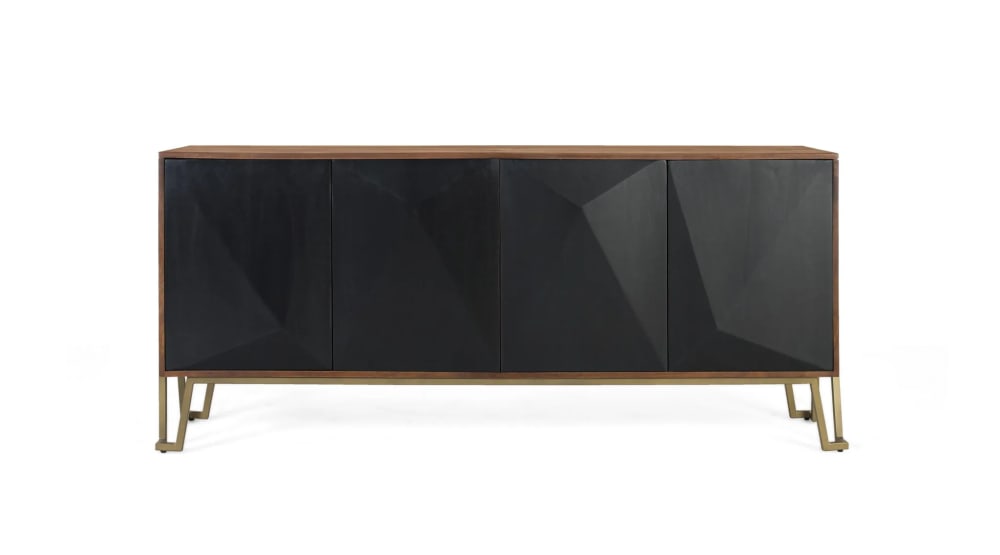 GINER Y COLOMER Sideboard mit vier Türen aus Mangoholz 180 cm Braun