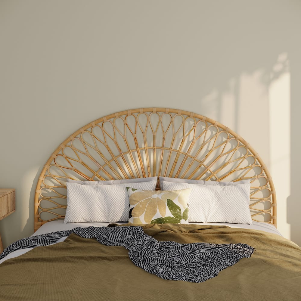 Tête de lit 180 cm en rotin naturel