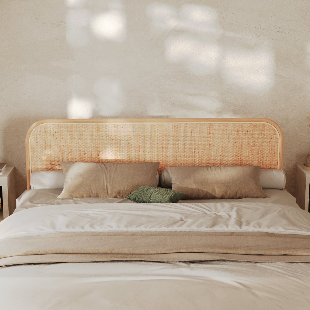 Tête de lit 180 cm en rotin naturel