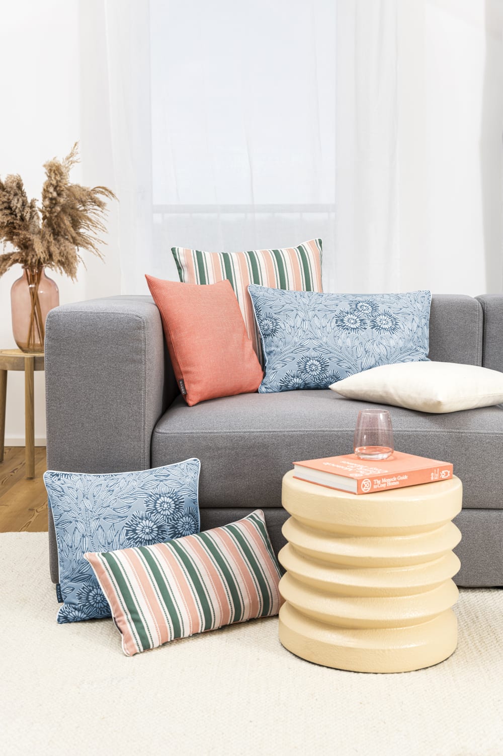 Housse de coussin fleurie bleue 40x60 - Maisons du Monde