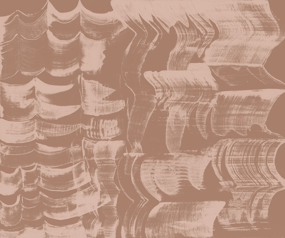 Papier peint graphique, brun 150 x 250cm — vue 3
