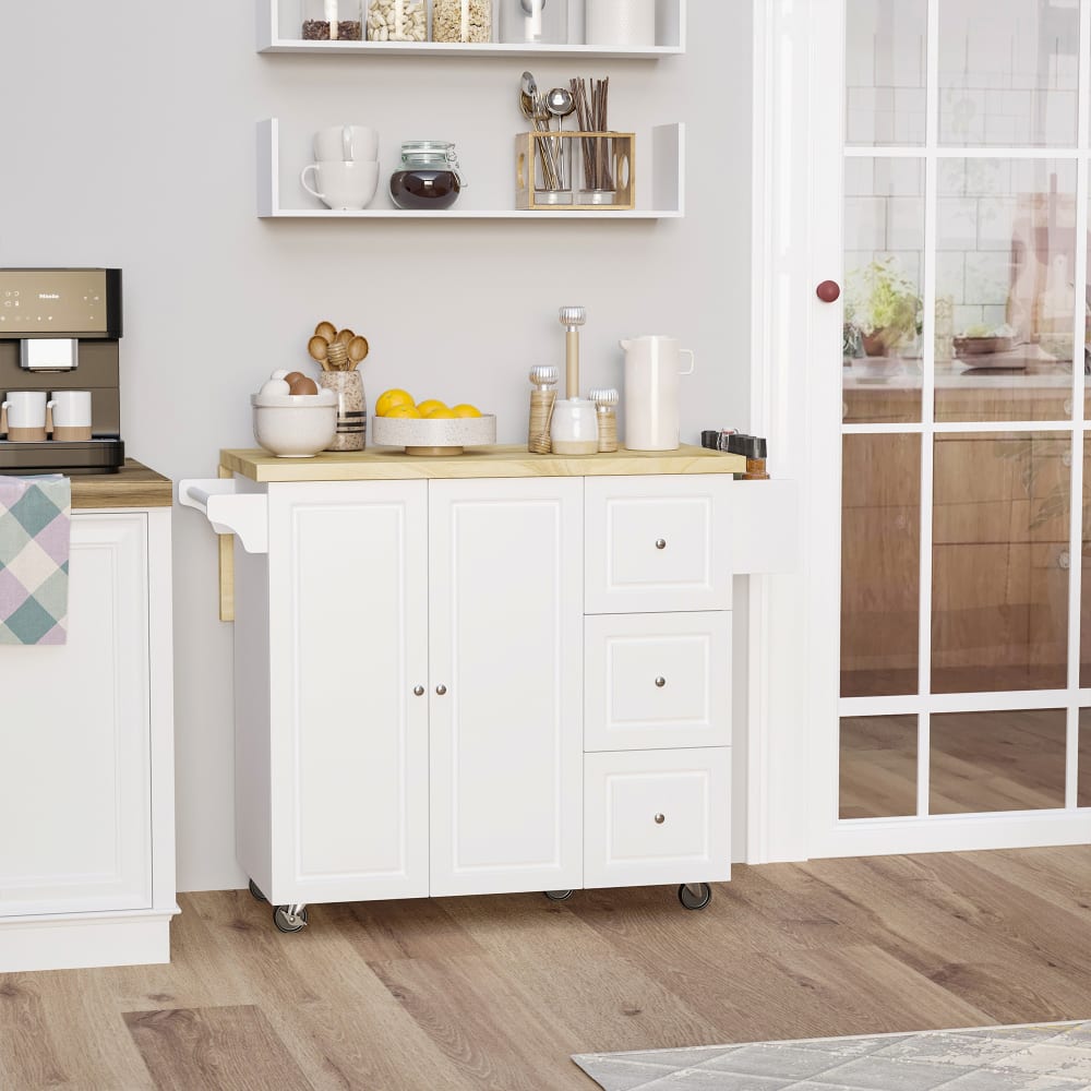 Kücheninsel-Kommode, 3 Schubladen, weiß - Maisons Du Monde