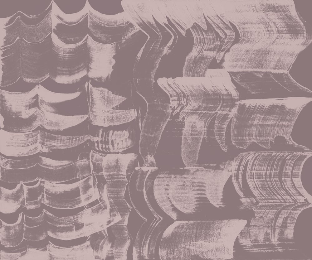 Papier peint graphique, mauve 150 x 250cm — vue 3