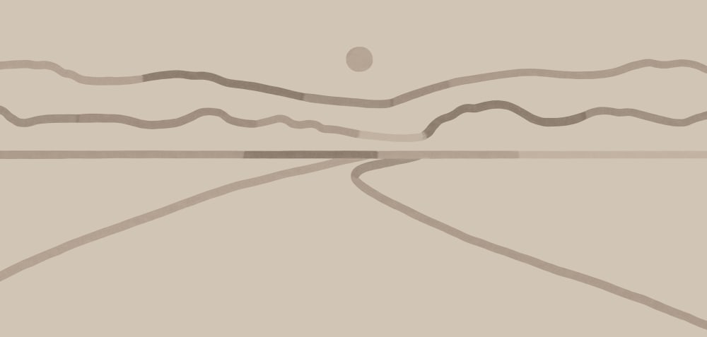 Papier peint horizon, beige 300 x 250cm — vue 3