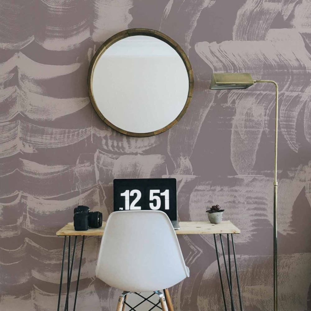 Papier peint panoramique graphique mauve 225x250cm-made in france