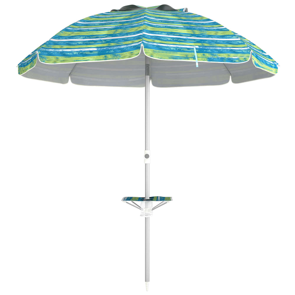 Parasol de plage hauteur réglable en aluminium polyester multicolore