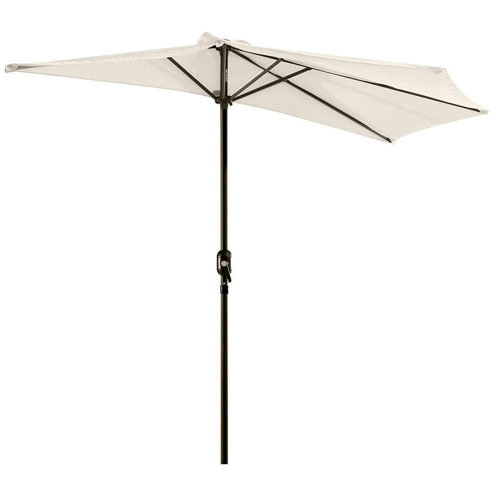 Parasol de balcon 5 entretoises métal polyester crème